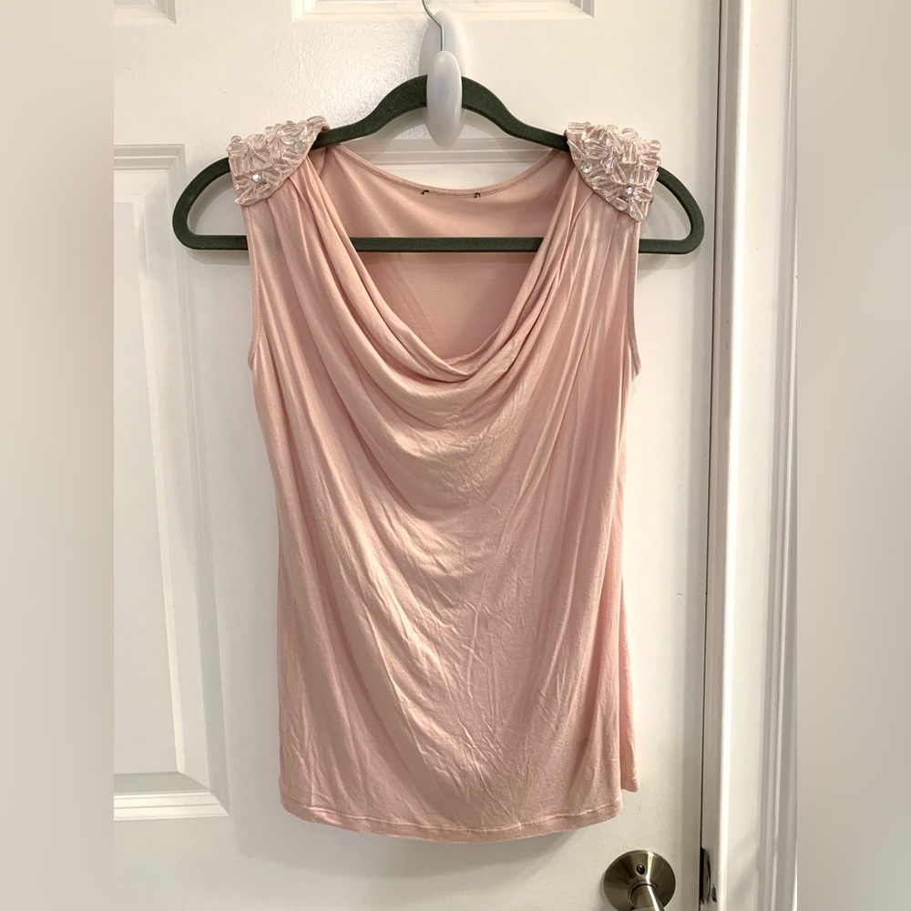 Sequenced-Shoulder’s Pink Shortsleeved Top
